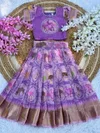 Ajd 8094 Pure Cotton Silk Kids Wear Lehengha Choli